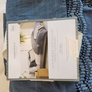 Threshold designed with Studio McGee, lace border, cotton slub, duvet set